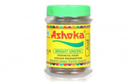 Ashoka Bright Green Synthetic Food Colour Preparation  Plastic Jar  80 grams